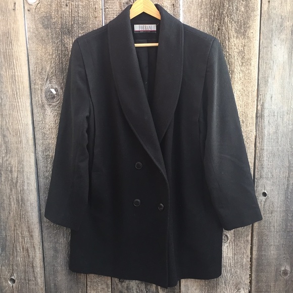 Vintage Jackets & Blazers - VTG 80s-90s Forrani Wool Peacoat Blazer XL-1X